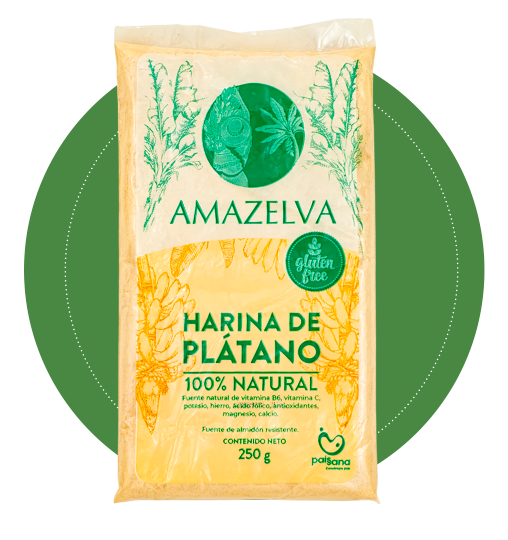 Harina de plátano Amazelva